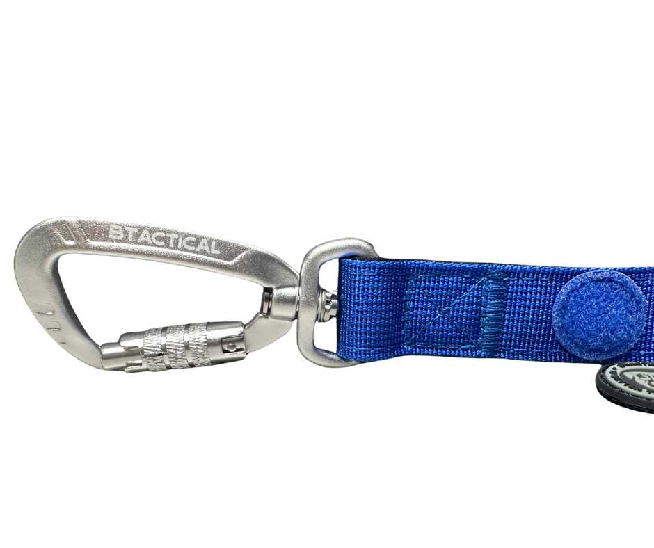 BTactical Extra-Strong Carabiner Clip Nylon Dog Lead - Royal Blue