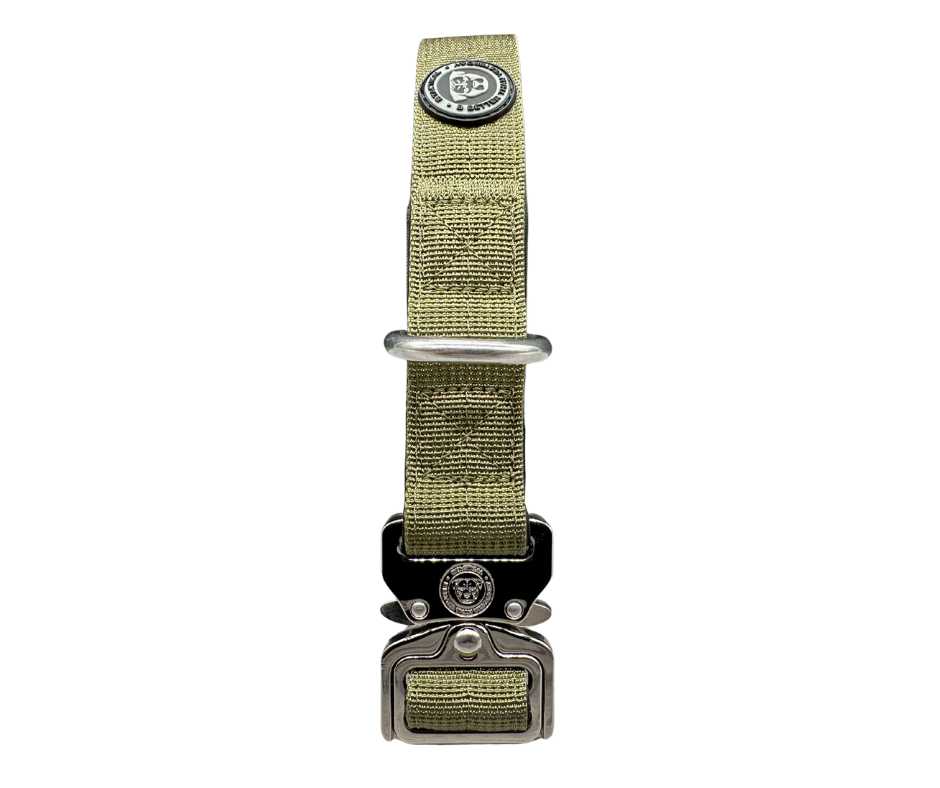 BTactical 2.5cm Nylon Dog Collar - Khaki Green