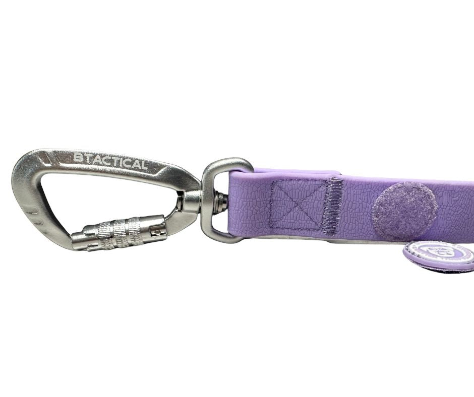 BTactical Extra-Strong PVC Carabiner Clip Dog Lead - Pastel Purple