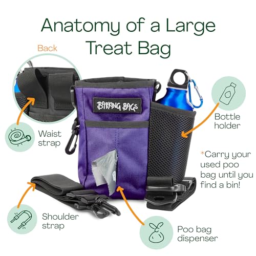 Large Dog Treat & Training Bag - Purple Barking Bags