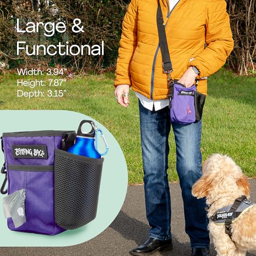 Large Dog Treat & Training Bag - Purple Barking Bags