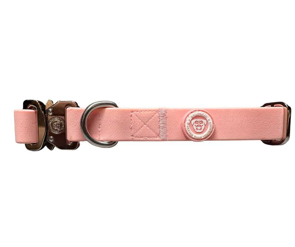 BTactical 2.5cm PVC Dog Collar - Pastel Pink