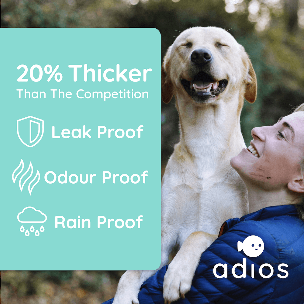 Adios Compostable Dog Poo Bags - Rainbow (60 bags) Barking Bags