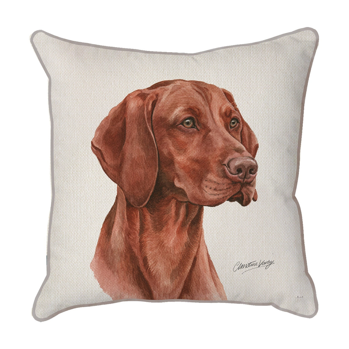Christine Varley | Hungarian Vizsla | Dog Scatter Cushion Cushions Christine Varley