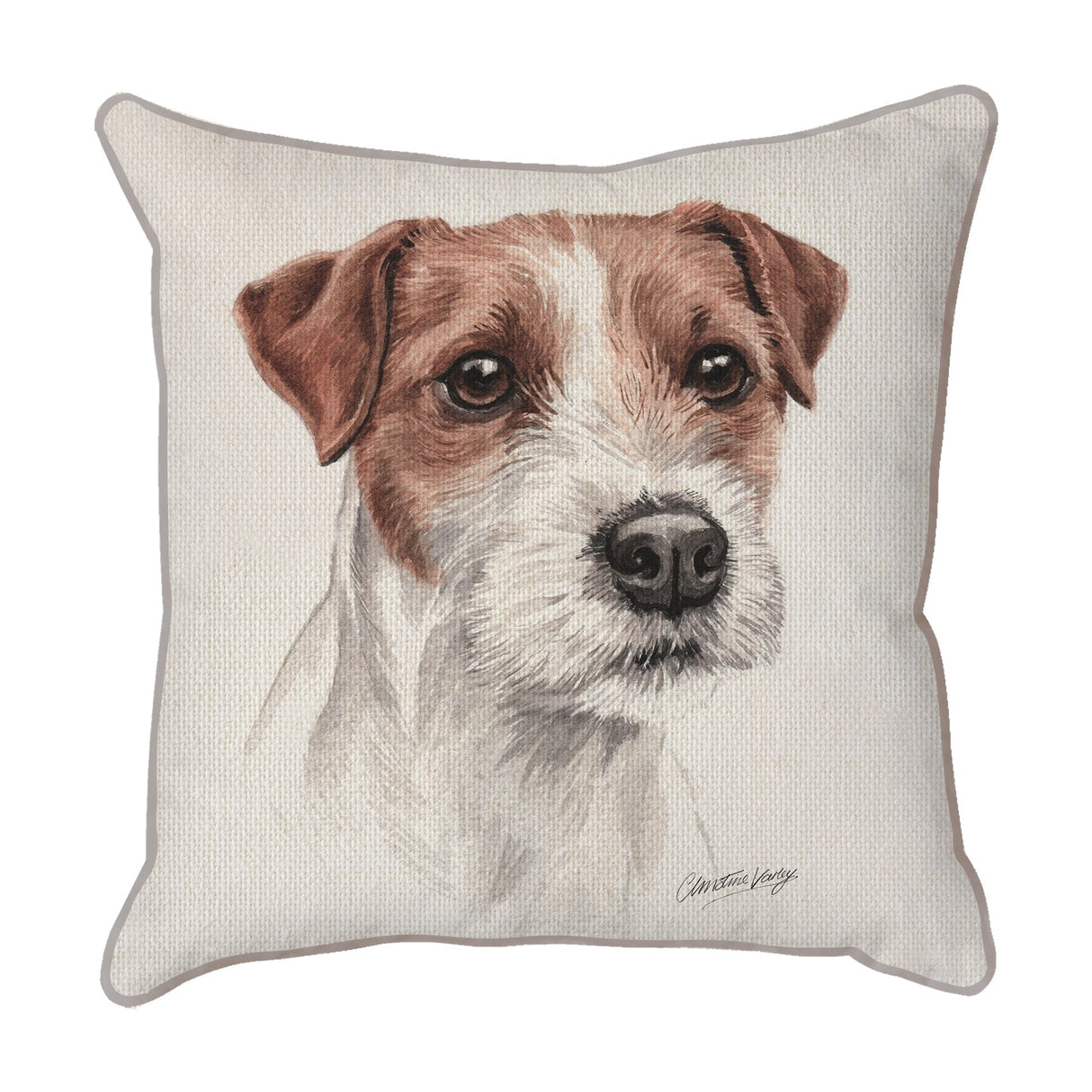 Christine Varley | Parson Jack Russell | Dog Scatter Cushion Cushions Christine Varley