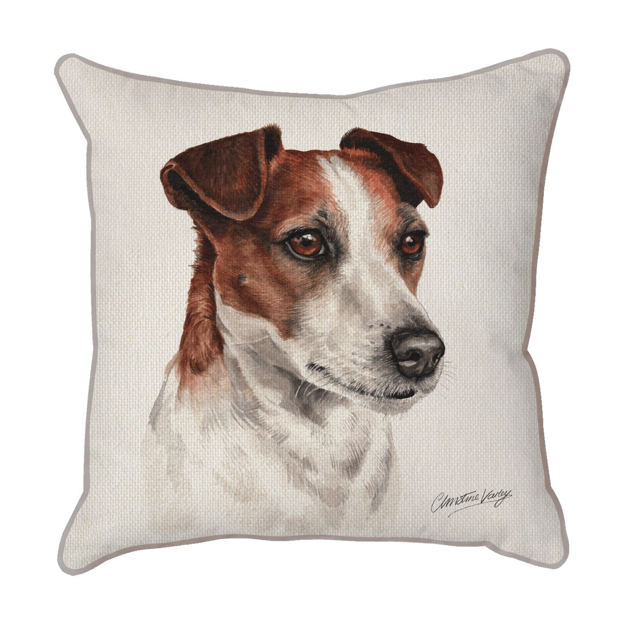 Christine Varley | Jack Russell Side On | Dog Scatter Cushion Cushions Christine Varley