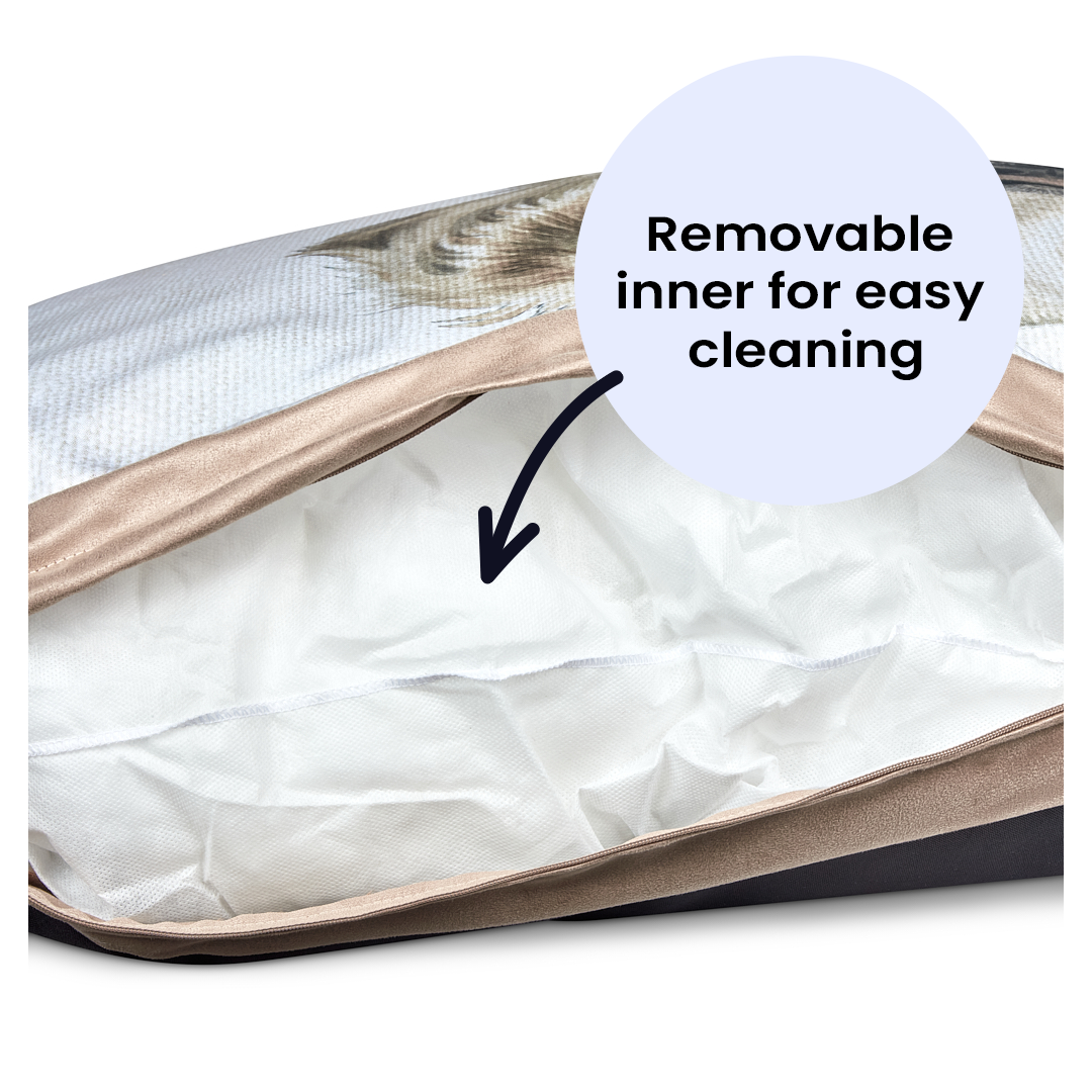 Christine Varley Luxury Printed Dog Bed - Boxer Barking Beds