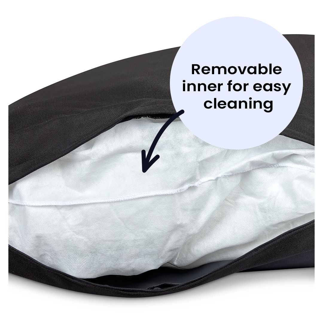 Black Fabric Dog Bed Barking Beds