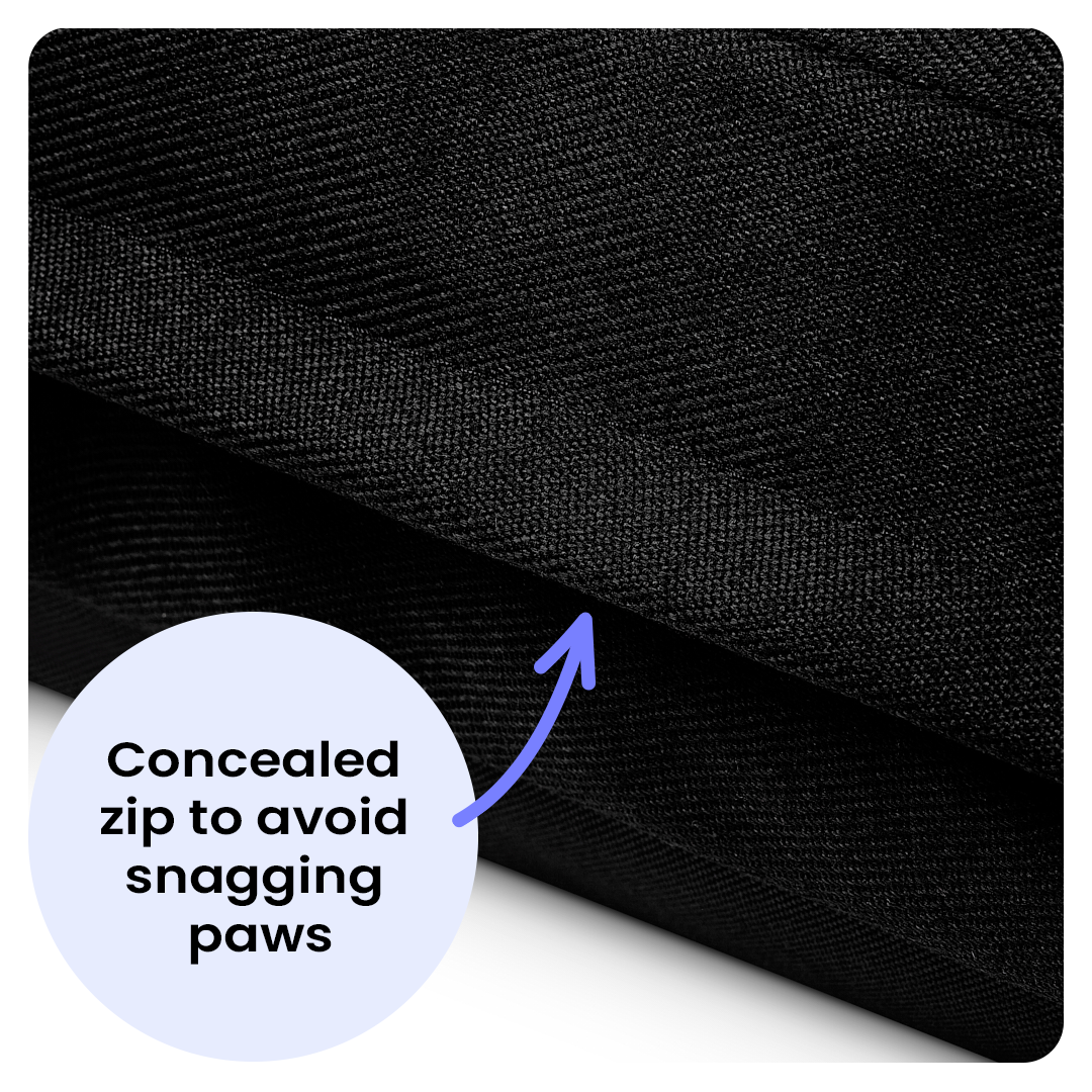 Black Fabric Dog Bed Barking Beds