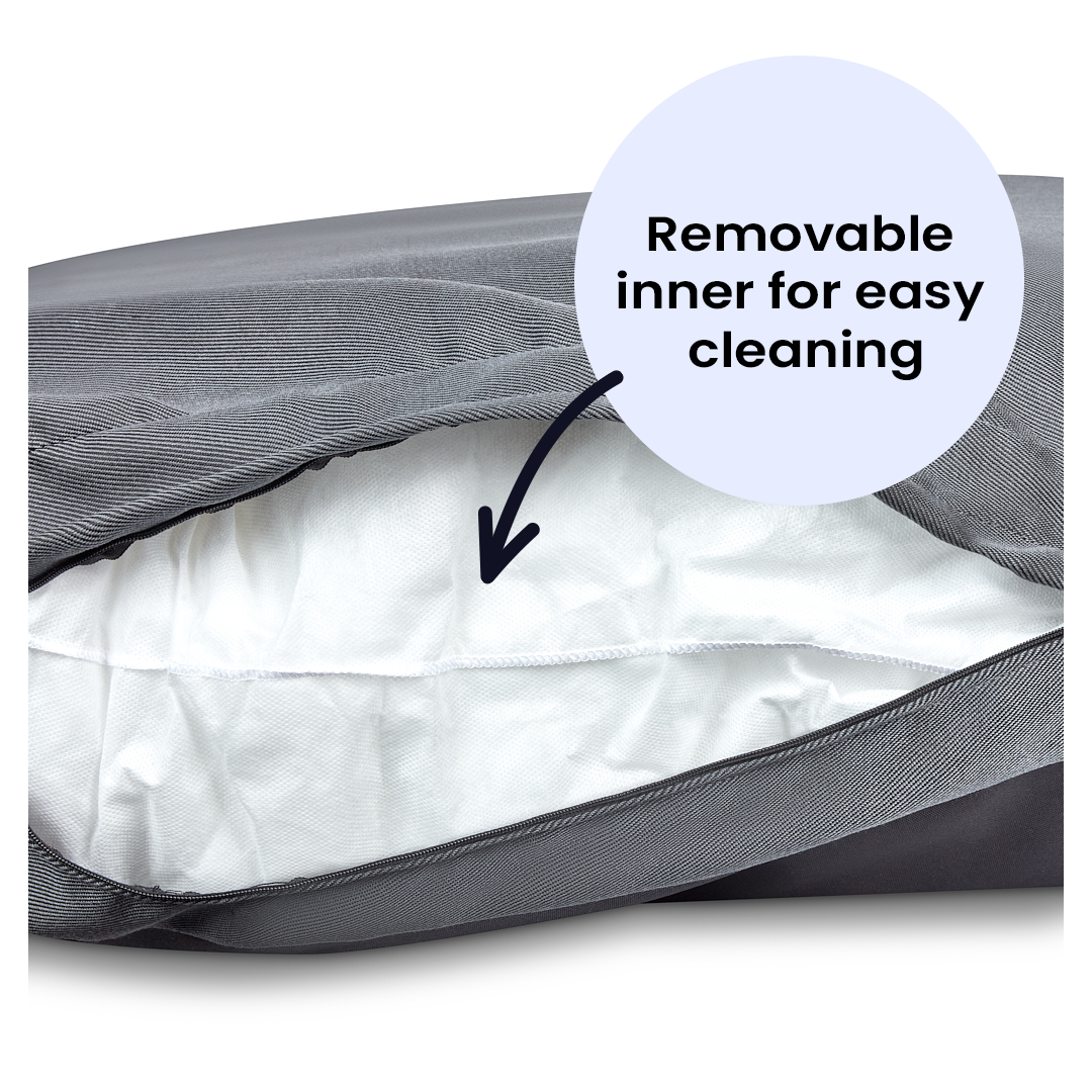 Charcoal Fabric Dog Bed Barking Beds