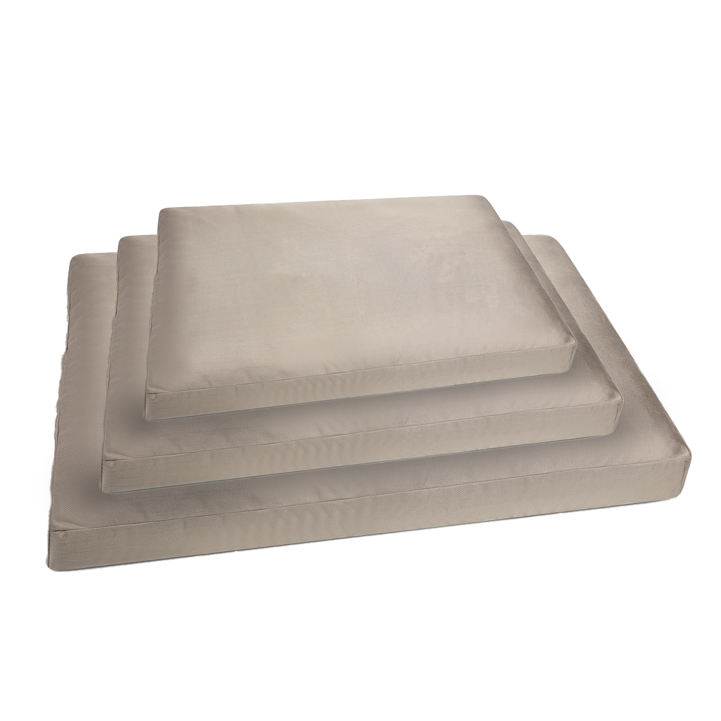 Taupe Fabric Dog Bed Barking Beds