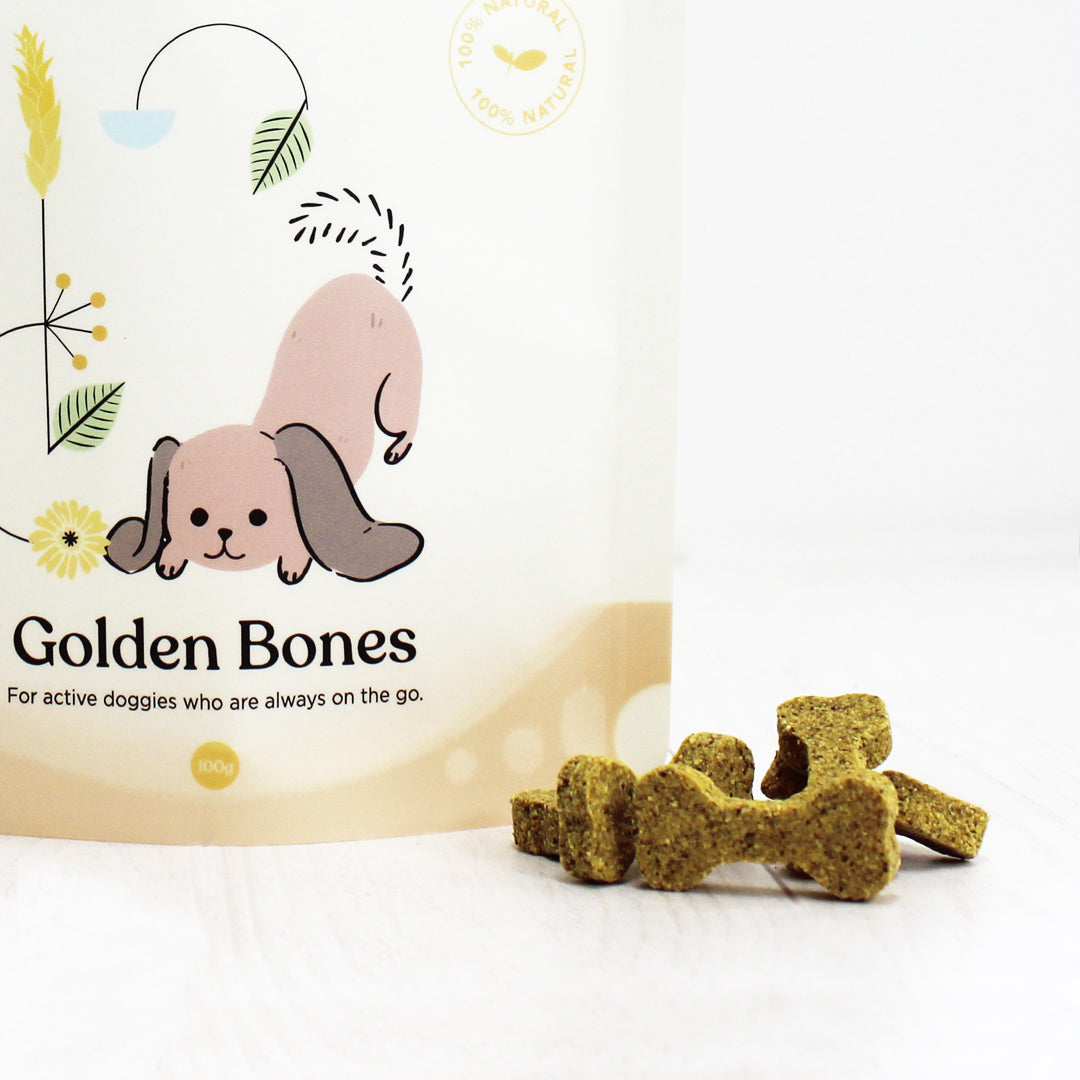 Gizzls Golden Bones Small Dog Treats 100g