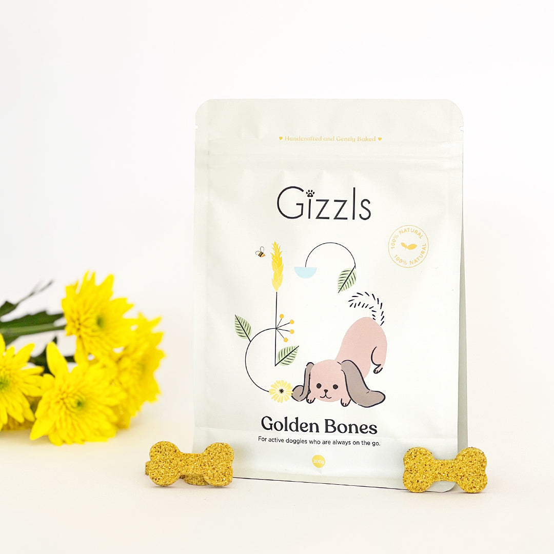 Gizzls Golden Bones Big Dog Treats 200g