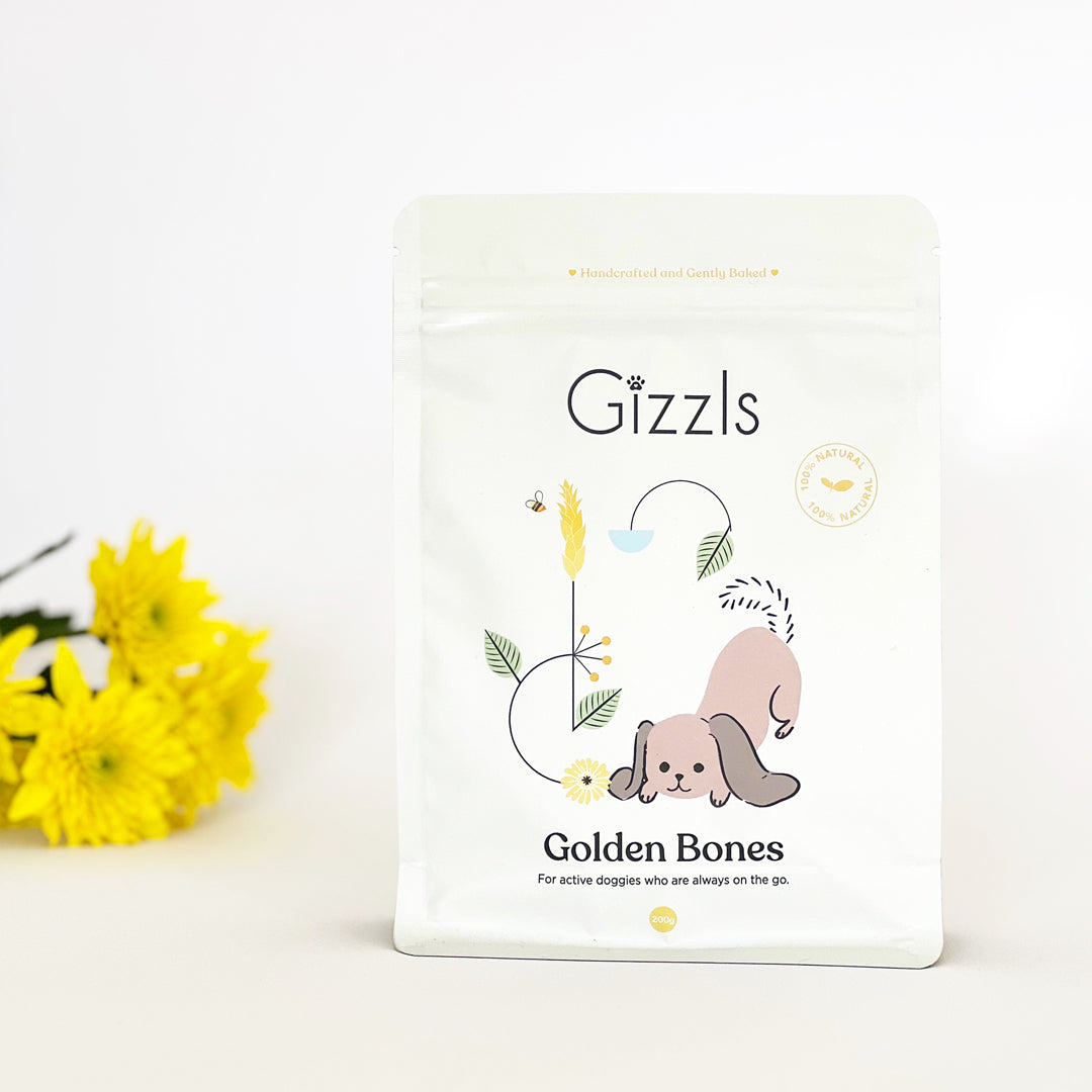Gizzls Golden Bones Big Dog Treats 200g