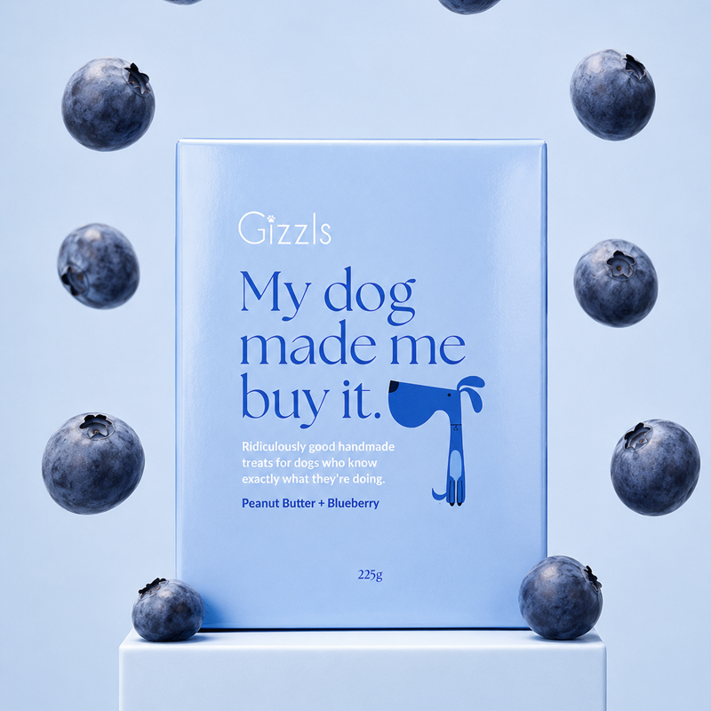 Gizzls My Dog Made Me Buy It Peanut Butter & Blueberry Dog Treats