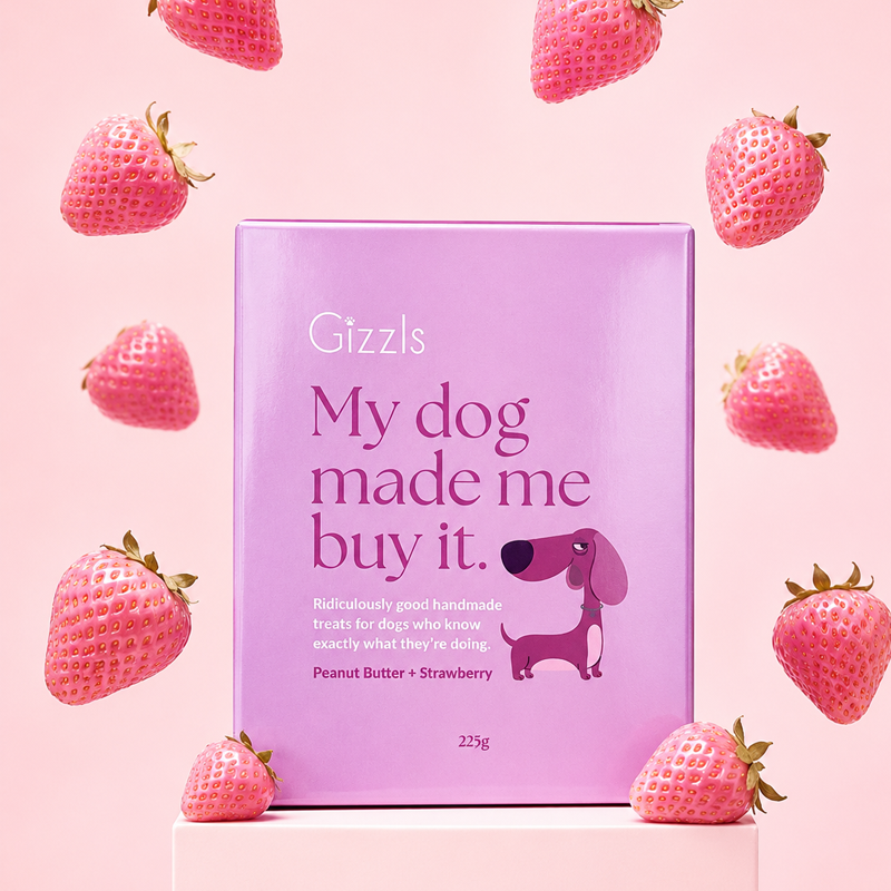Gizzls My Dog Made Me Buy It Peanut Butter & Strawberry Dog Treats