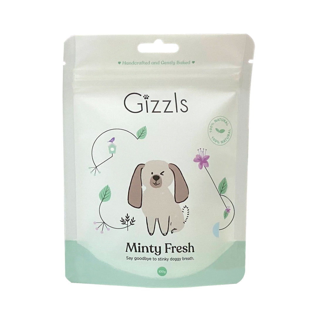 Gizzls Minty Fresh Small Dog Treats 100g