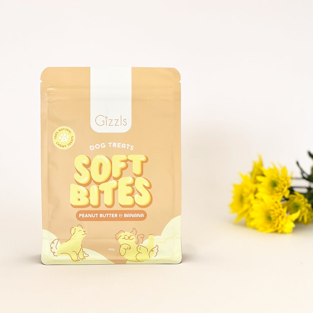 Gizzls Peanut Butter & Banana Soft Dog Treats 300g