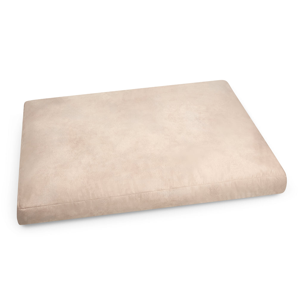 Luxury Faux Suede Dog Bed - Stone Barking Beds