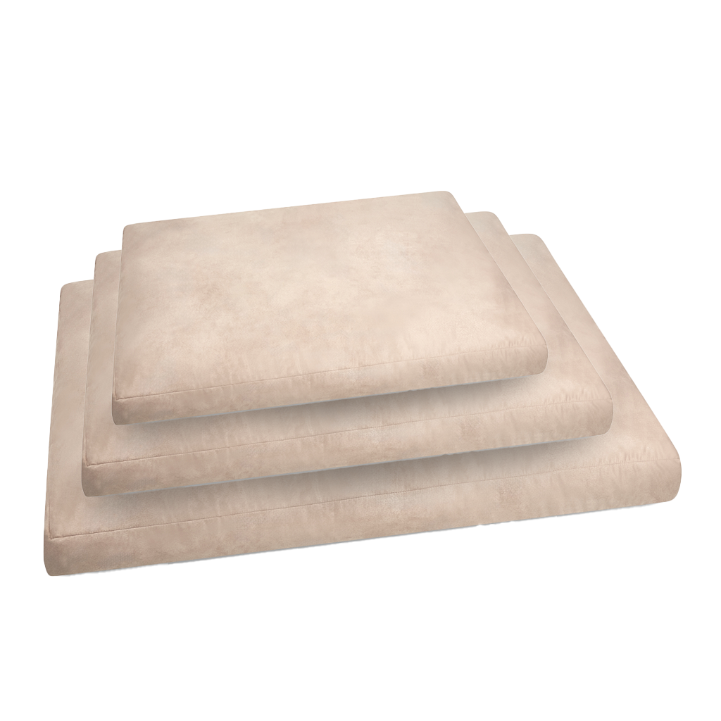 Luxury Faux Suede Dog Bed - Stone Barking Beds
