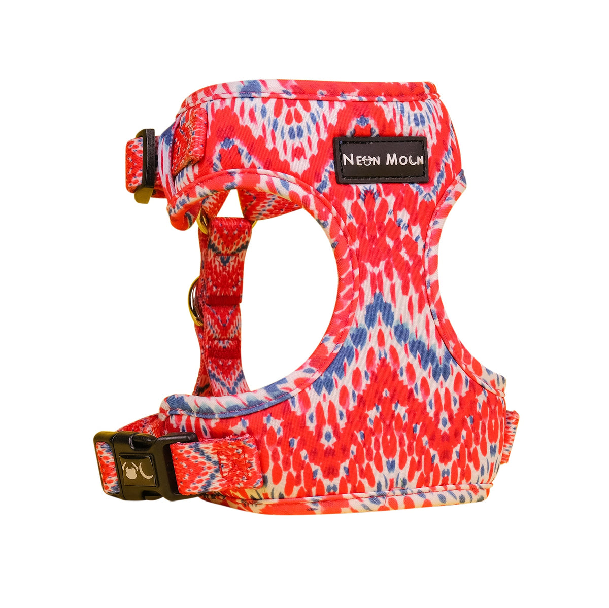 SnazzyTails The Tod Mesh Dog Harness Red & Blue Chevron