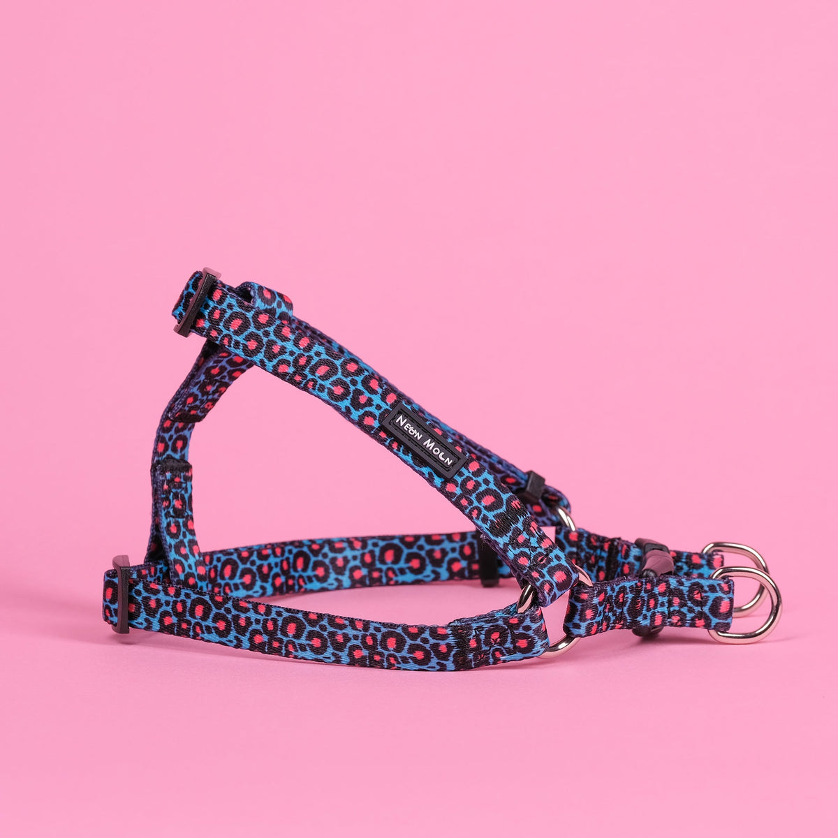 SnazzyTails Willow Step-In Dog Harness - Blue Leopard Print