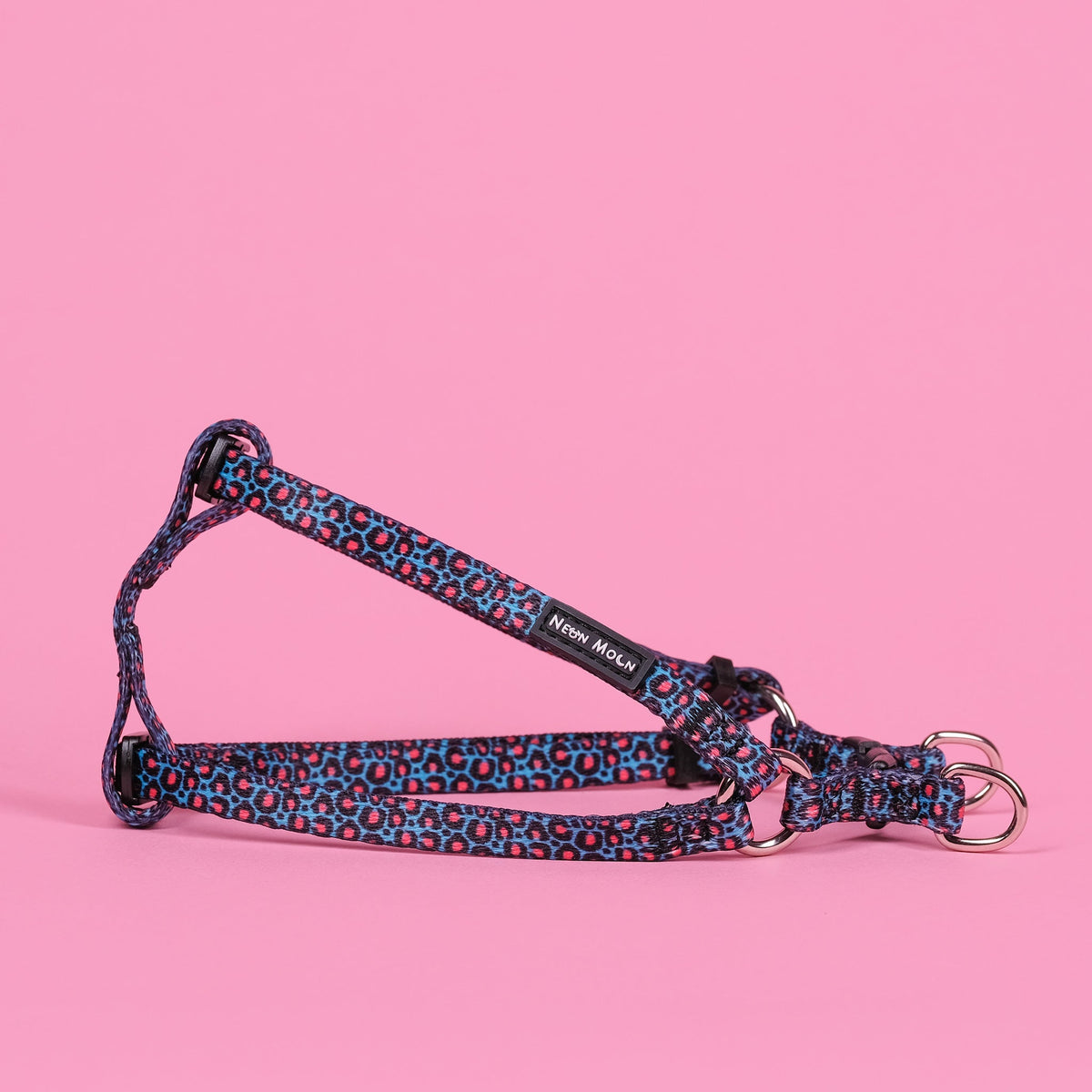 SnazzyTails Willow Step-In Dog Harness - Blue Leopard Print