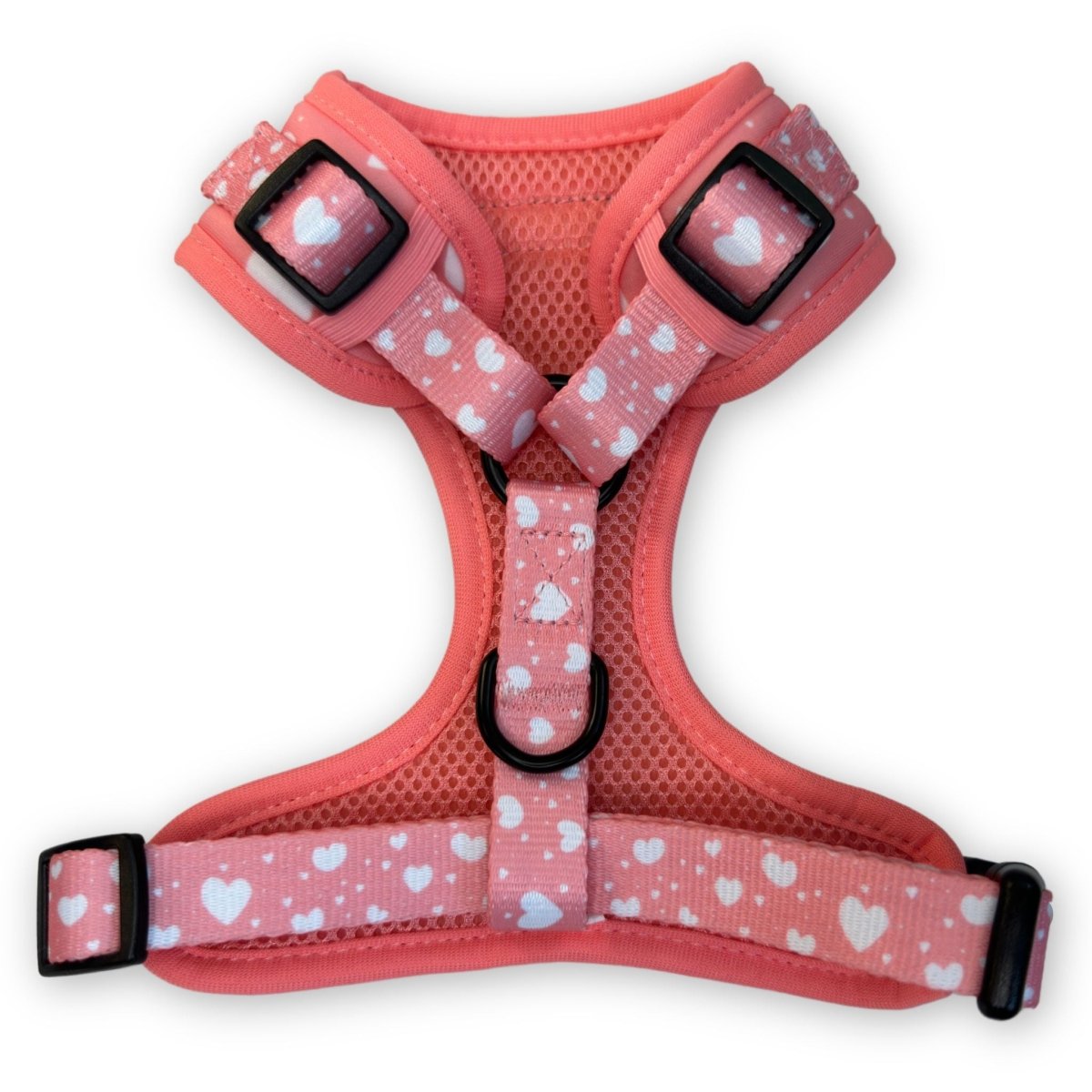 PupClub Couture Adjustable Harness - Peachy Hearts