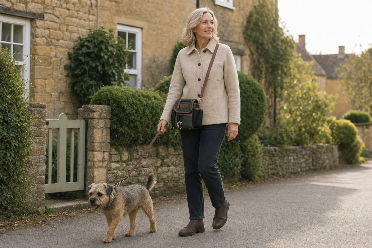 The Original Bag - Moss Green Leather Trim Barking Bags