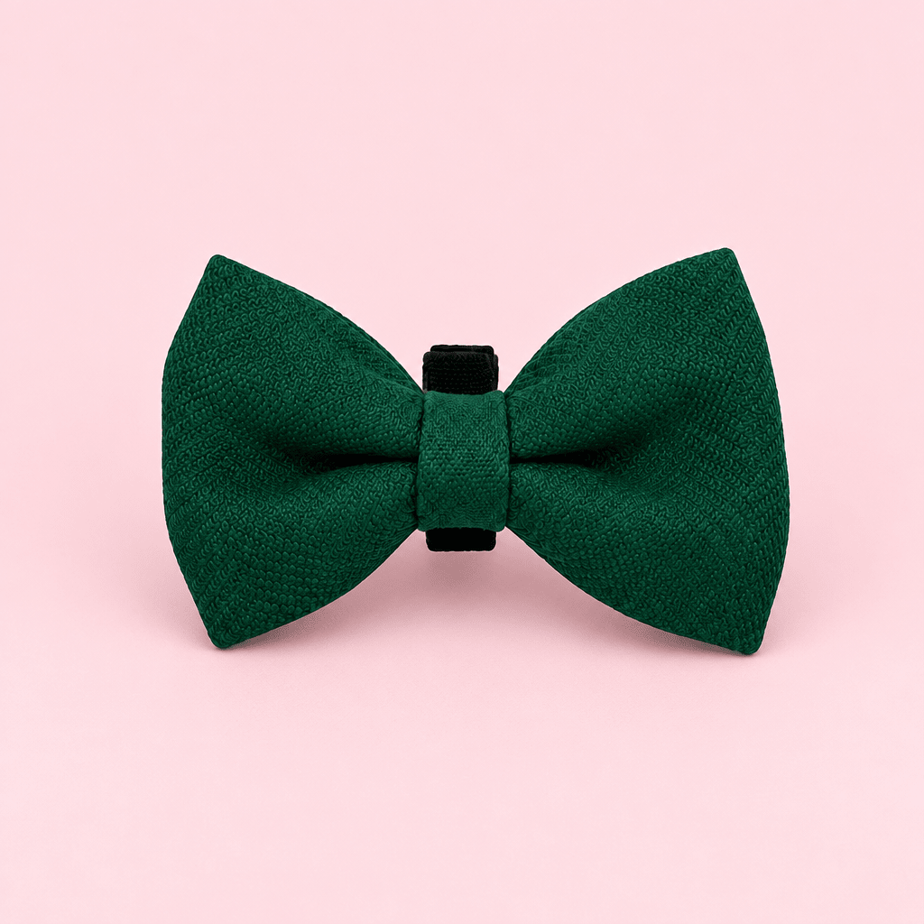 PupClub Couture Dog Bow Tie - Forest Green
