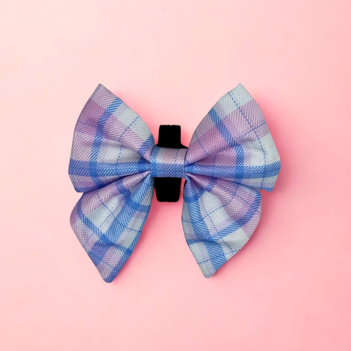 PupClub Couture Dog Sailor Bow - Pink Tartan