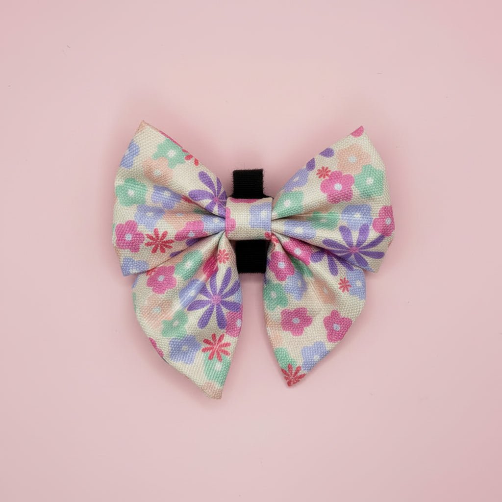 PupClub Couture Dog Sailor Bow - Pretty Petals