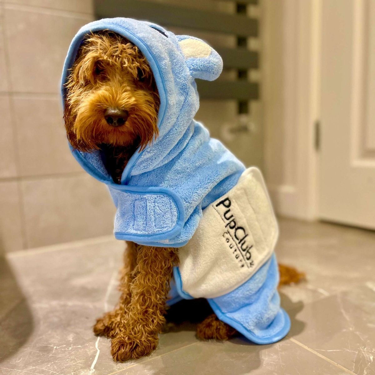 PupClub Couture Drying Robe - Blue
