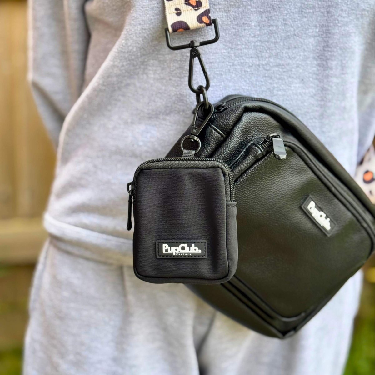 PupClub Couture Dog Treat Pouch - Black