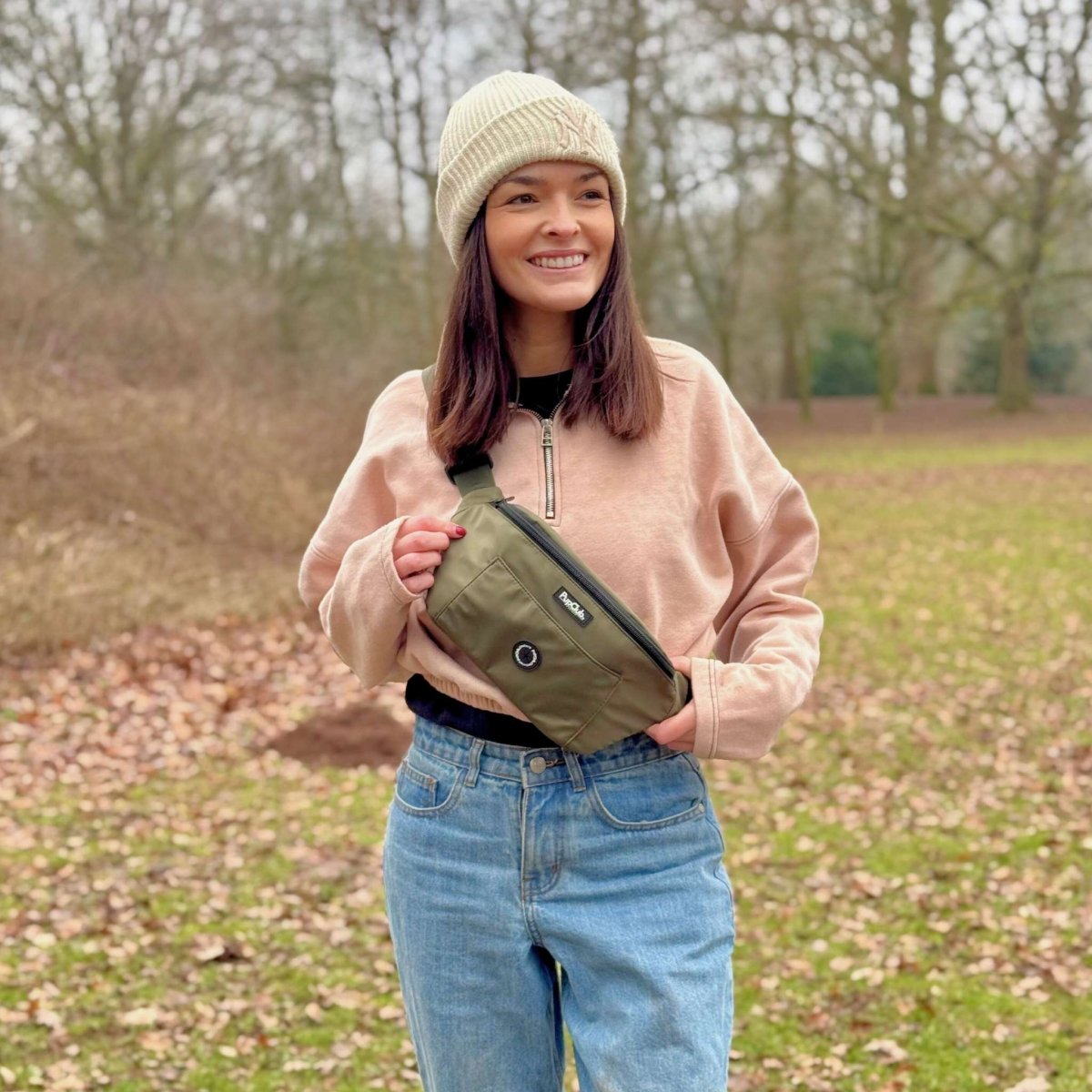 PupClub Couture Dog Walking Bum Bag - Khaki Green