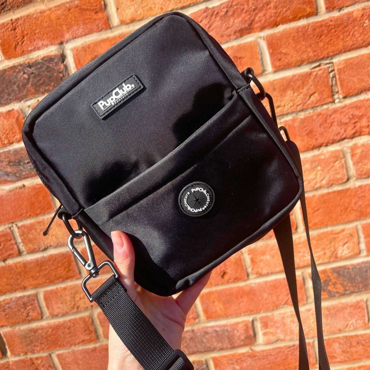 PupClub Couture Mini Dog Walking Bag - Black