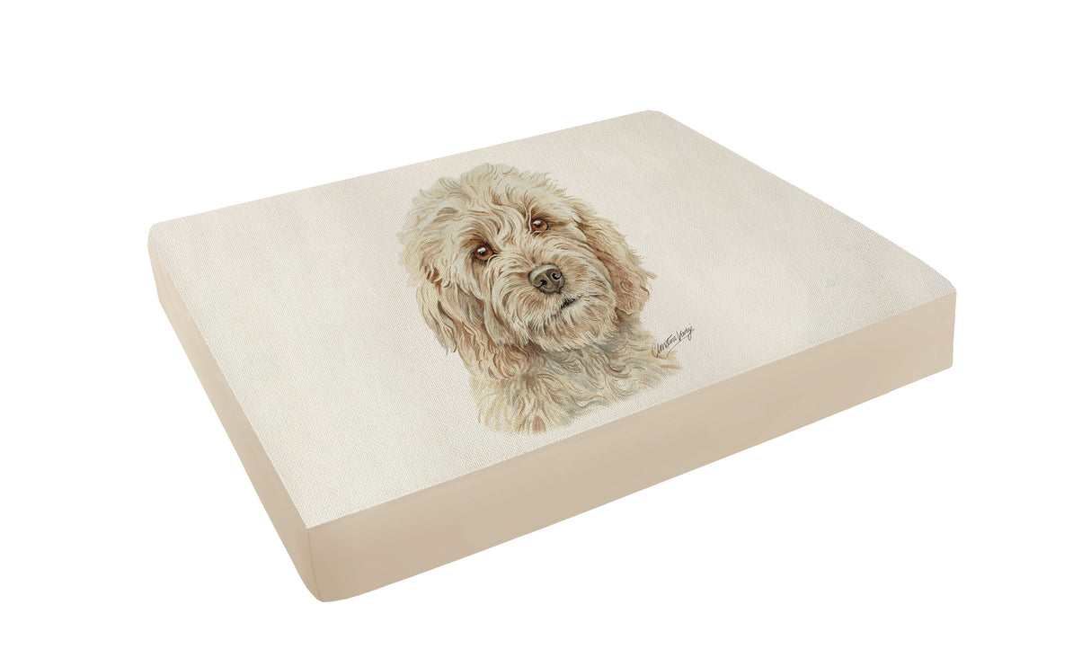 Christine Varley Luxury Printed Dog Bed - Cockapoo Barking Beds