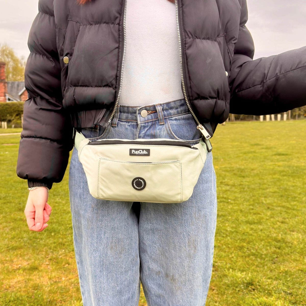 PupClub Couture Dog Walking Bum Bag - Sage Green