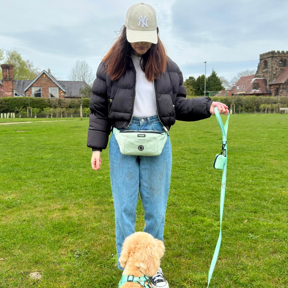 PupClub Couture Dog Walking Bum Bag - Sage Green