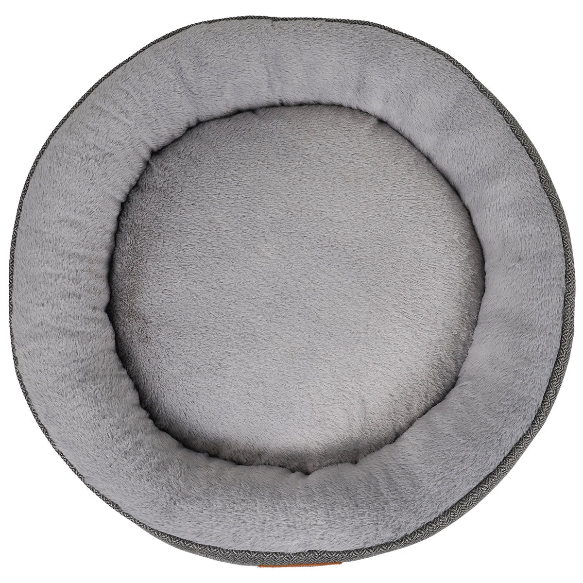 Ralph & Co The Balmoral Herringbone Calming Donut Dog Bed - Grey