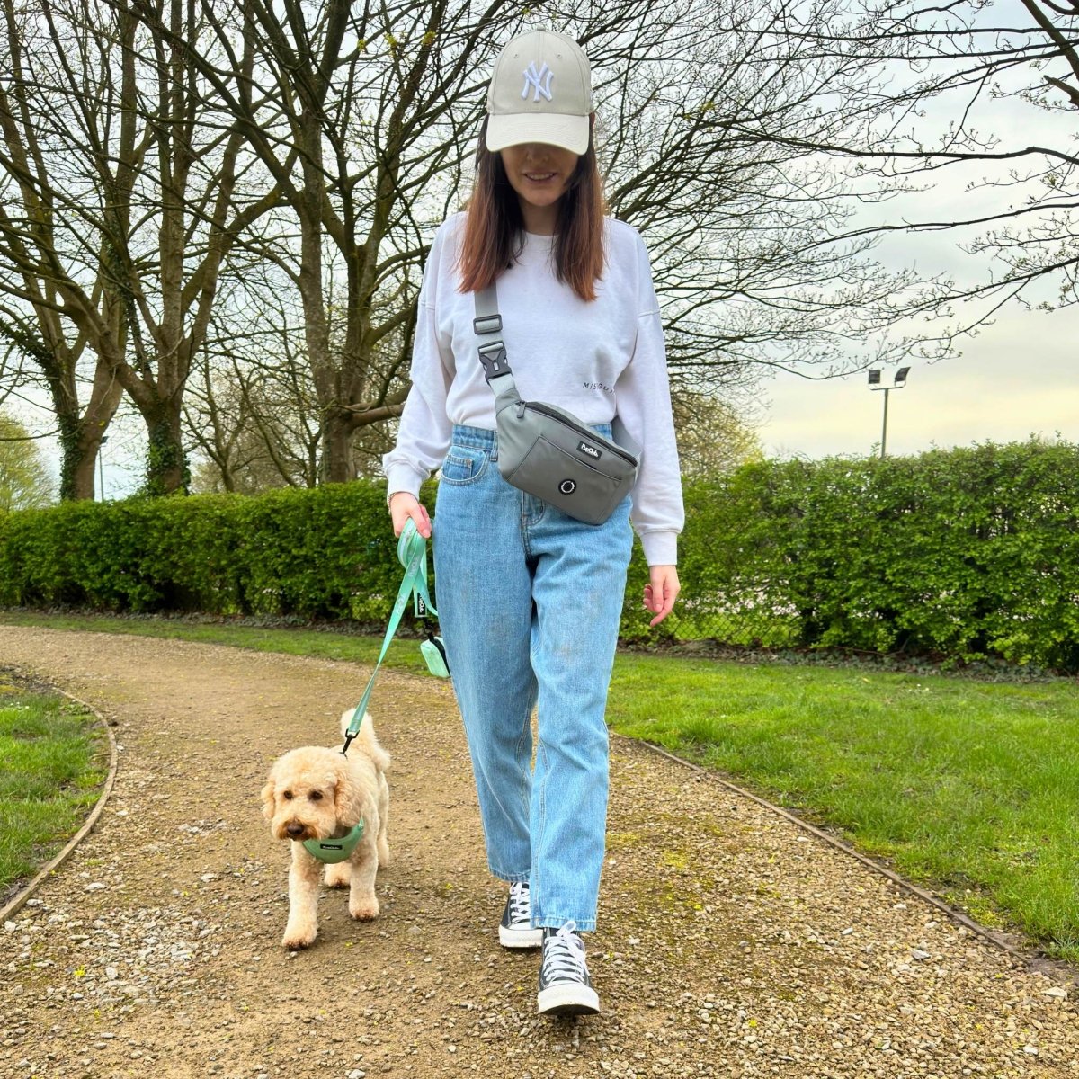 PupClub Couture Dog Walking Bum Bag - Grey