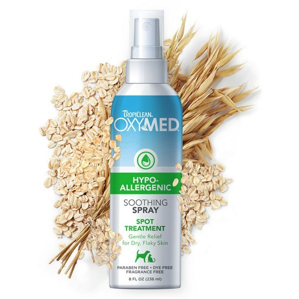 TropiClean OxyMed Hypoallergenic Anti Itch Spray for Dogs 236ml Dog Supplies TropiClean