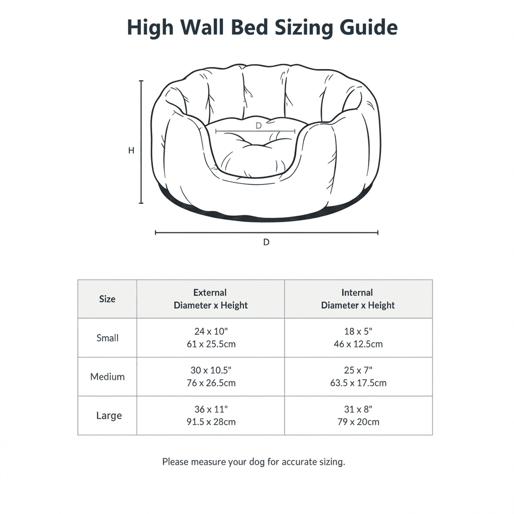 Ralph & Co The Cotswold High Wall Bouclé Dog Bed Oatmeal