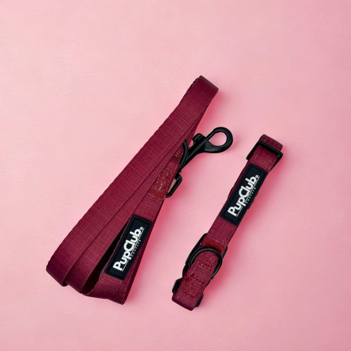 PupClub Couture Puppy Collar & Lead Set - Berry Red