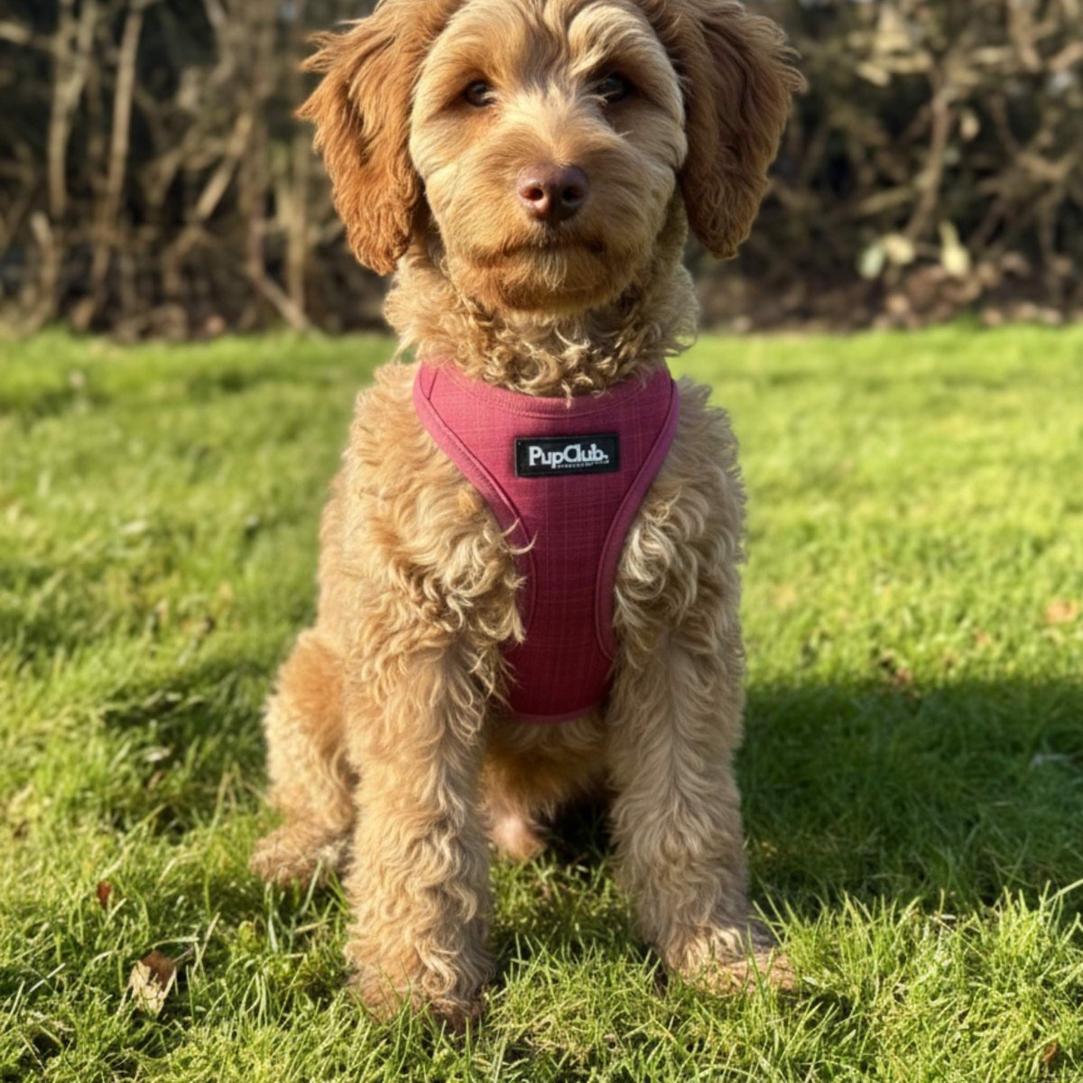 PupClub Couture Puppy step-in Harness - Berry Red