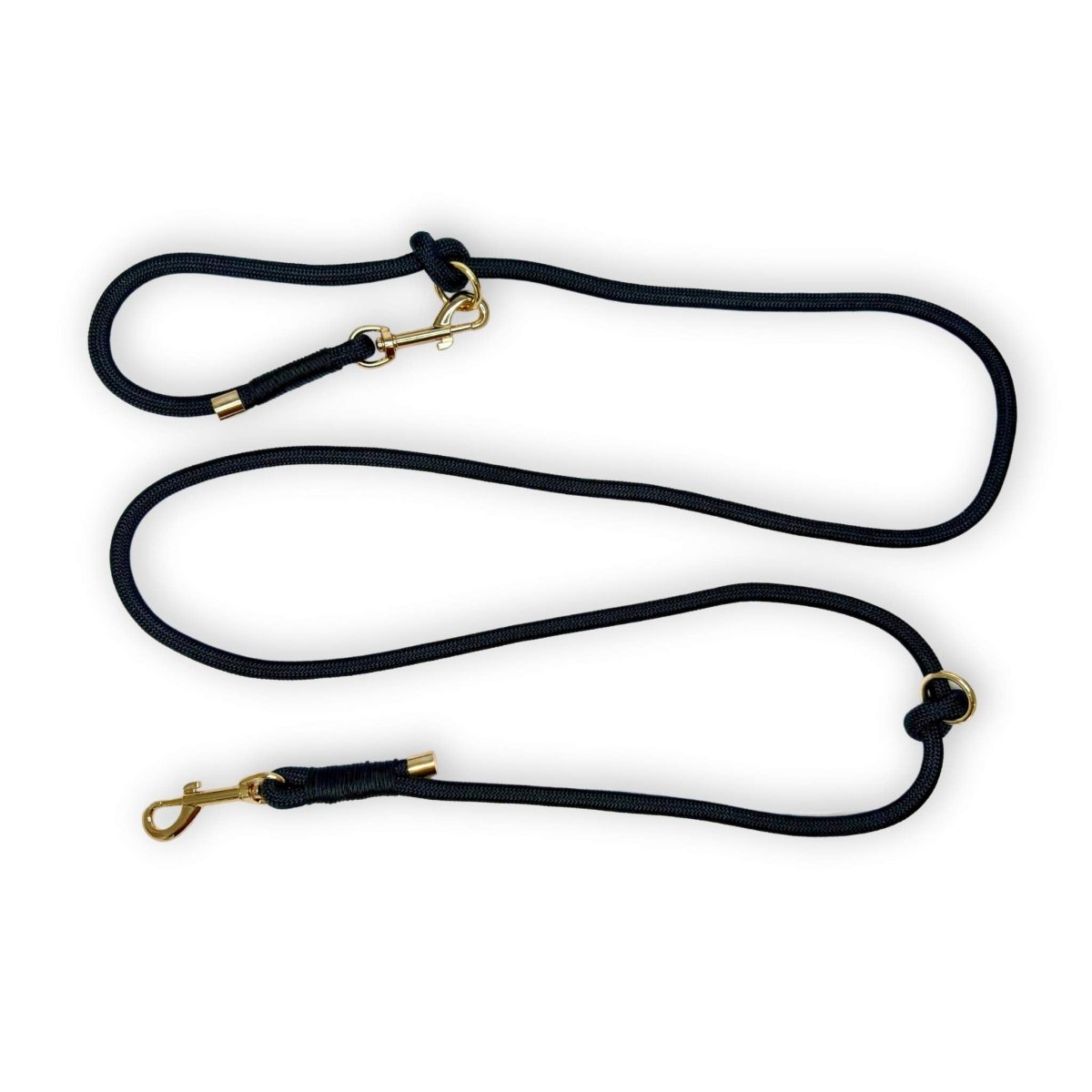 PupClub Couture 6ft Rope Dog Lead Black