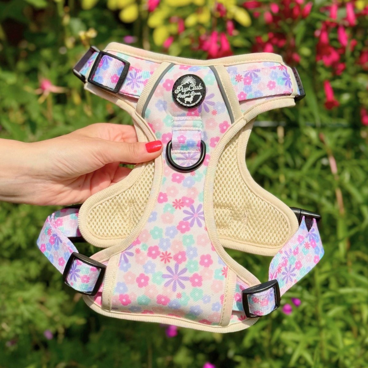 PupClub Couture Rugged Rover Pretty Petals Dog Harness