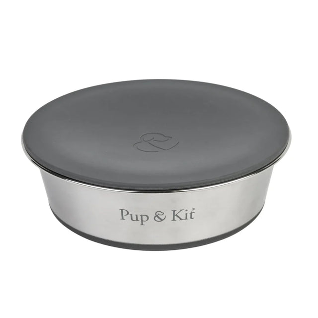 Lid-it® Bowl with Stay-Fresh Lid - Grey Dog Supplies Pup & Kit