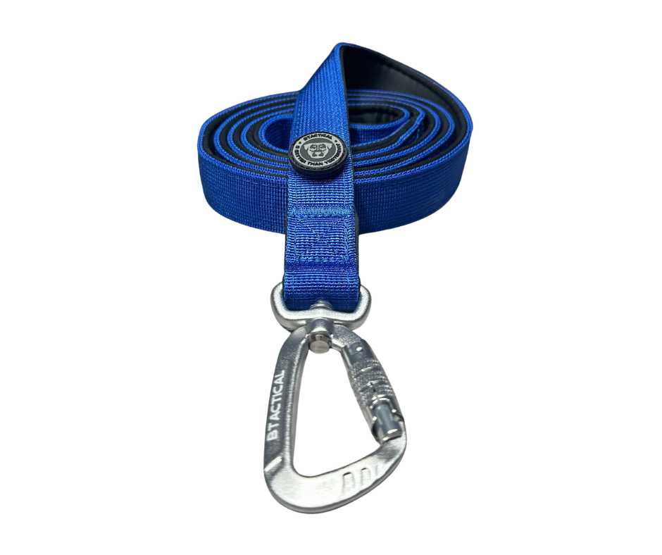 BTactical Extra-Strong Carabiner Clip Nylon Dog Lead - Royal Blue