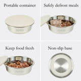 Lid-it® Bowl with Stay-Fresh Lid - Beige Dog Supplies Pup & Kit